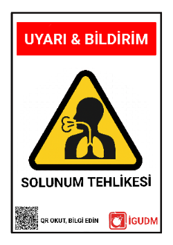 Zehirli gaz veya toz bulunma riskini belirten uyarı levhası
